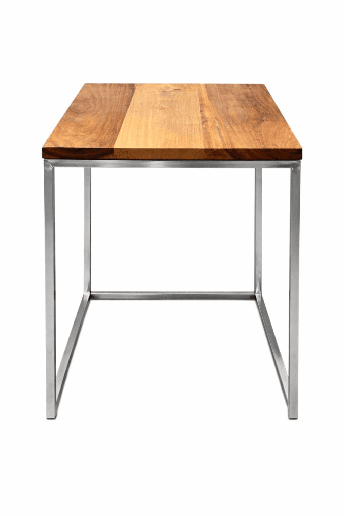 Square Lower Side Table with Chrome Legs