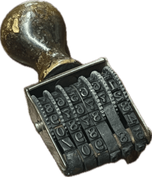 Small Vintage Number Stamp