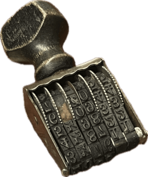 Large Vintage Number Stamp