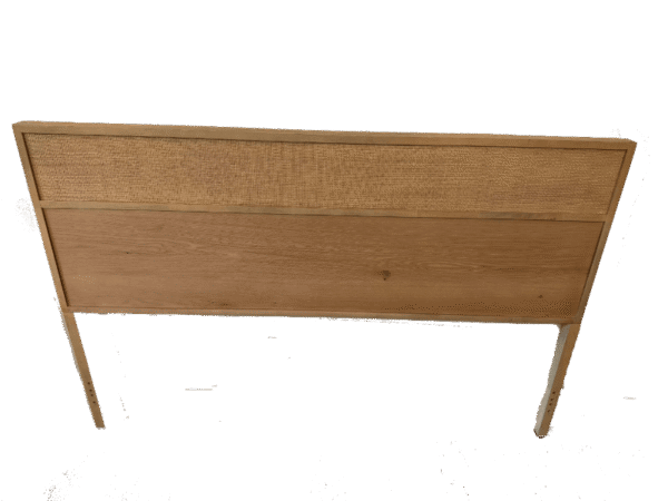 Faux Rattan and Wood King Headboard