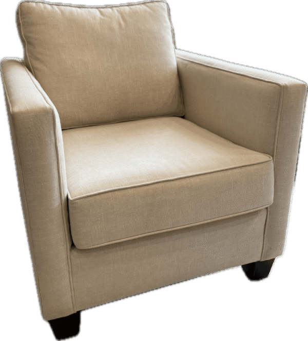 Linen Straight Line Accent Chair