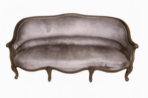 Vintage Purple Velvet Ottoman