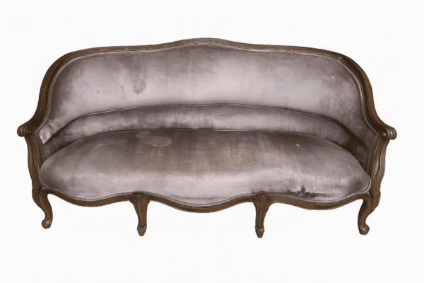 Vintage Purple Velvet Ottoman