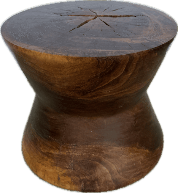 Hourglass Textured Wood Table