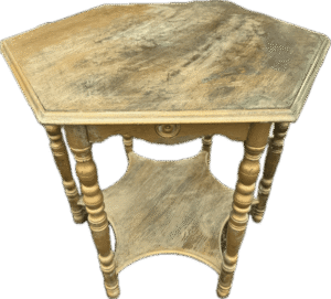 Distressed Hexagon Topped Table