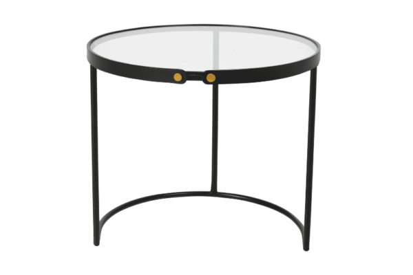 Glass Top Table with Semicircle Base