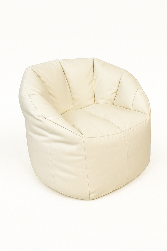 White Vinyl Cushioned Chair