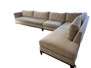 Grey Velvet 3 Piece Sectional by Lee Industries
