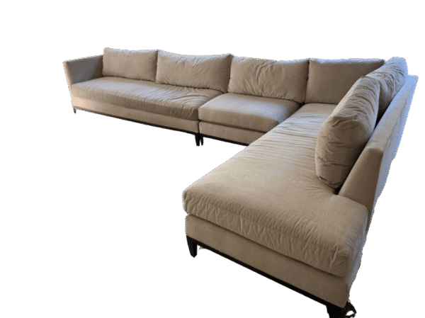Grey Velvet 3 Piece Sectional by Lee Industries
