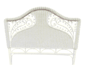 White Wicker Headboard