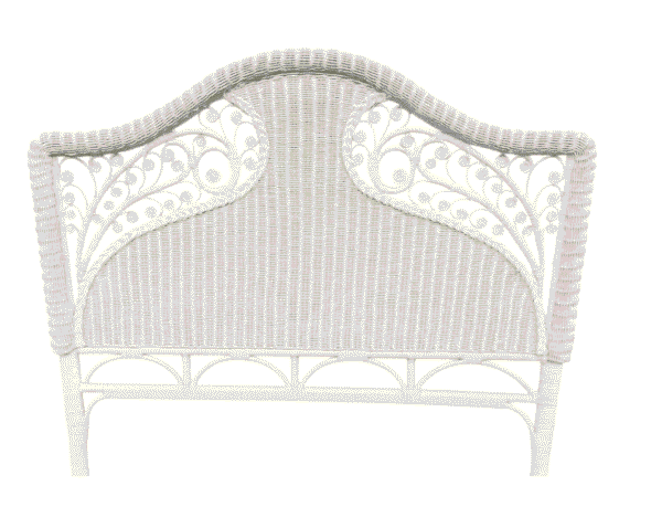 White Wicker Headboard