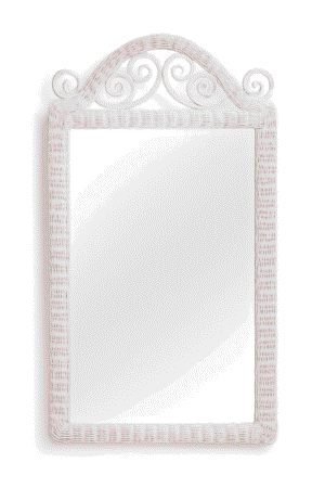 White Wicker Mirror