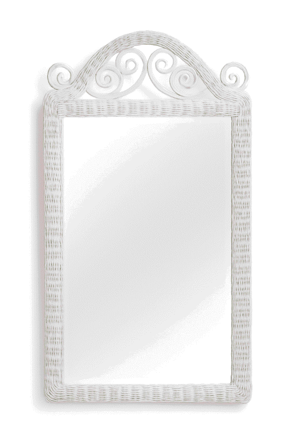 White Wicker Mirror
