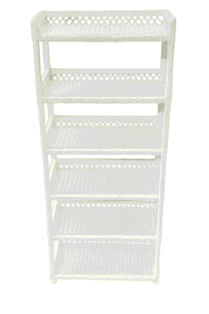 White Wicker Tower Shelf