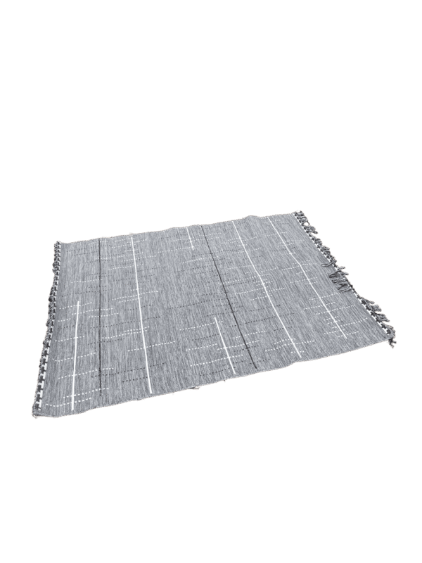 Pidgeon Grey Striped Outdoor Rug