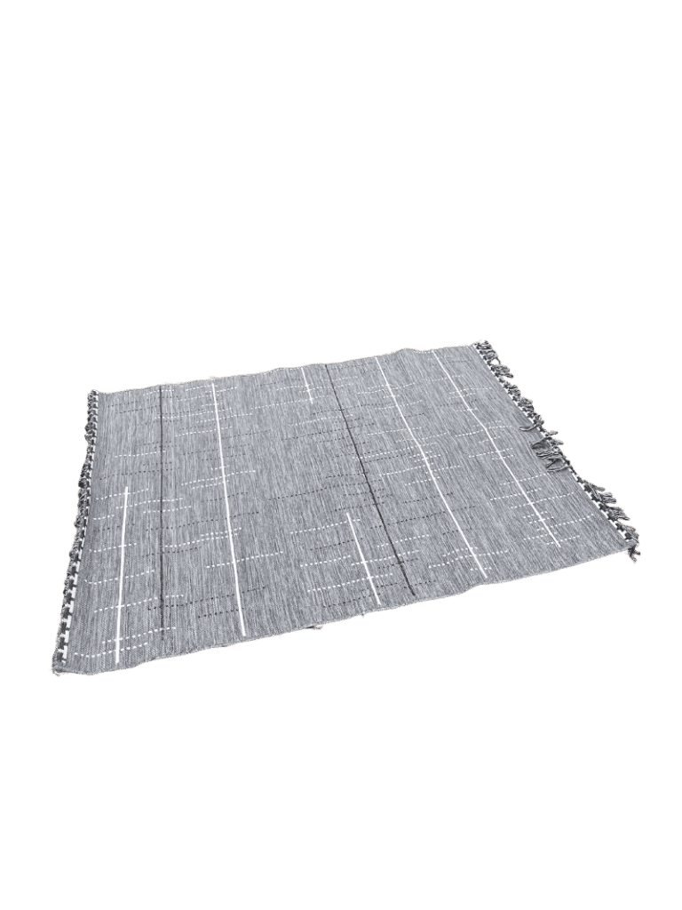 Pidgeon Grey Striped Outdoor Rug