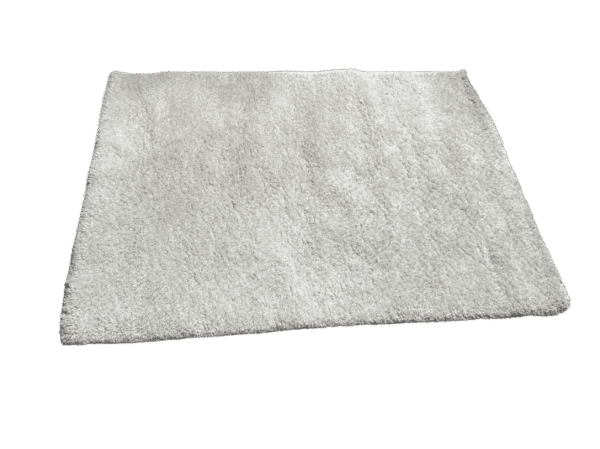 White Shag Rug with Silky Sparkle