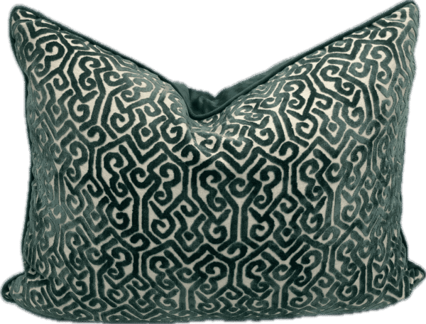 Rectangular Teal Velvet Pillow