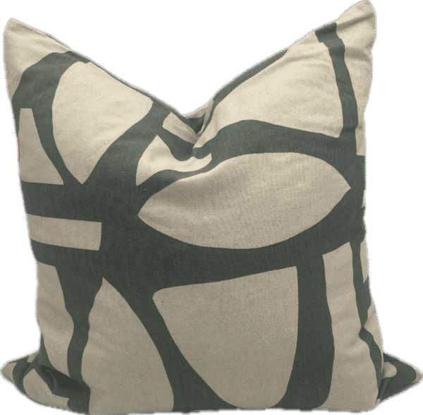 Abstract Shapes Teal Pillow