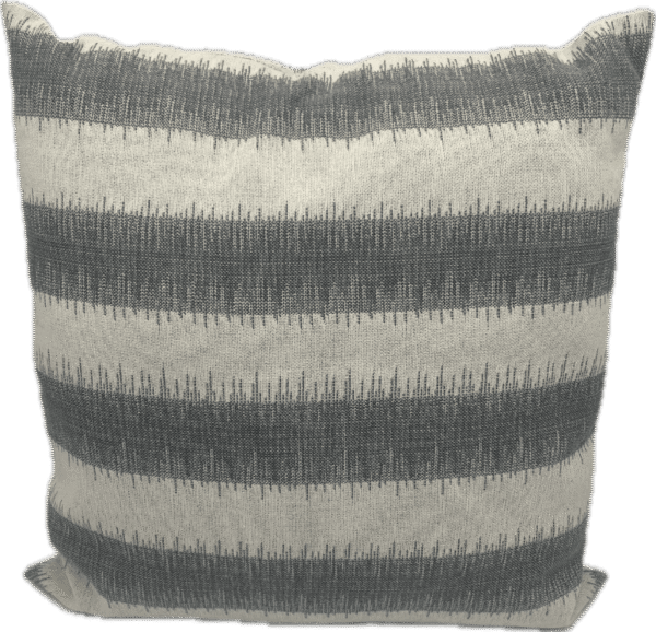 Blue and White Striped Stich Pillow