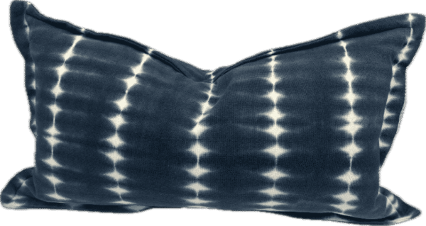 Navy Tie-Dye Rectangular Pillow