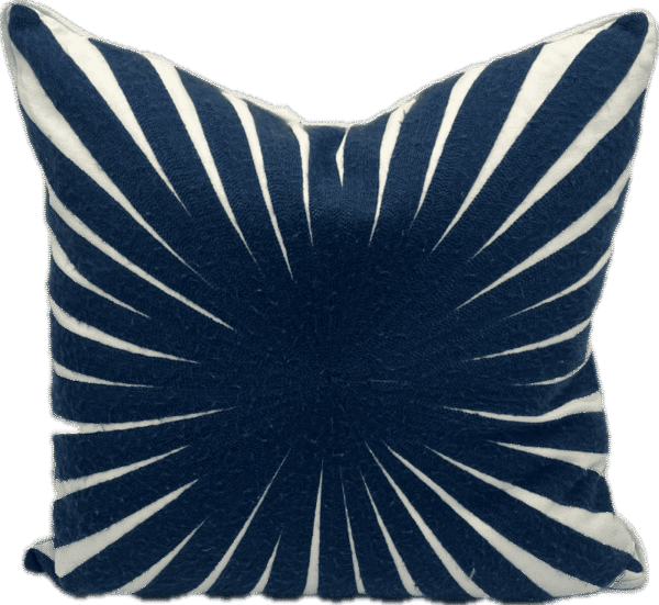 Dark Blue Starburst Pillow