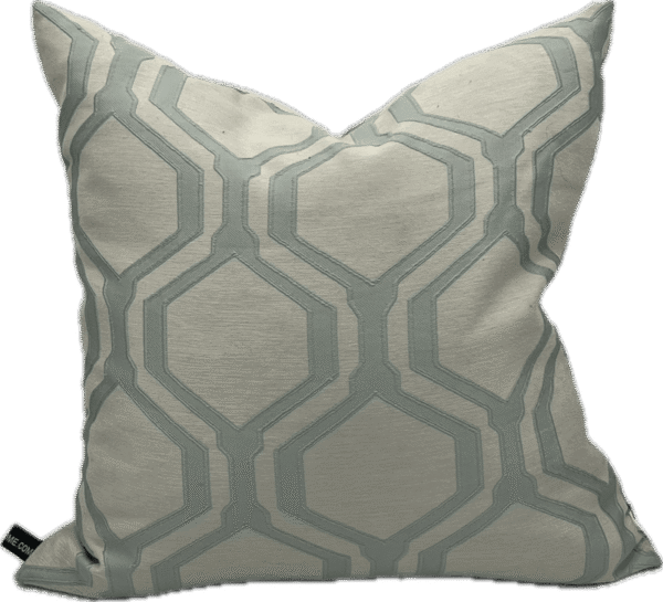 Light Blue Geometric Design Pillow