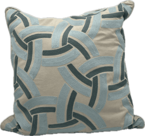 Embroidered Abstract Knot Pillow