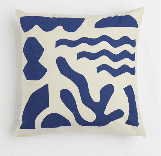 Dark Blue Abstract Pillow