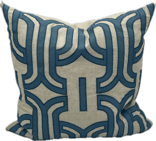 Geometric Light Indigo Blue Pattern Pillow
