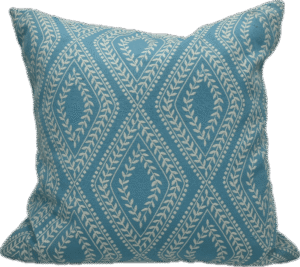 Floral Geometric Light Blue Pillow