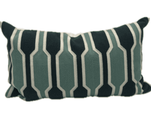 Embroidered Trellis Pattern Lumbar Pillow