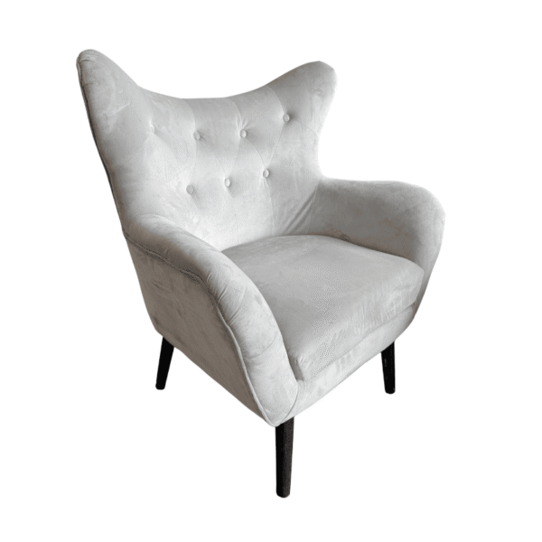 Light Blue Velvet Wingback Chair