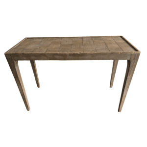 Distressed Wood Block Console