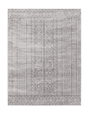 Grey Geometric Patterned Rug