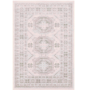 Ivory and Grey Medallion Rug