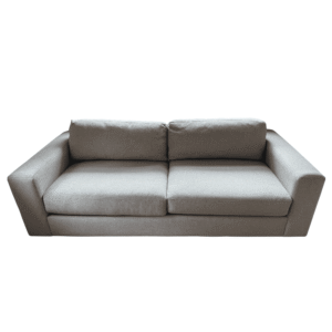 Grey Low Back Box Arm Sofa