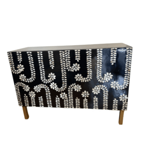 Black Console with Pearl Inlay