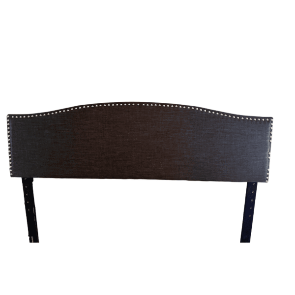 Grey King Headboard with Silver Nailheads