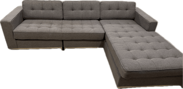 Dark Grey Tufted Sectional