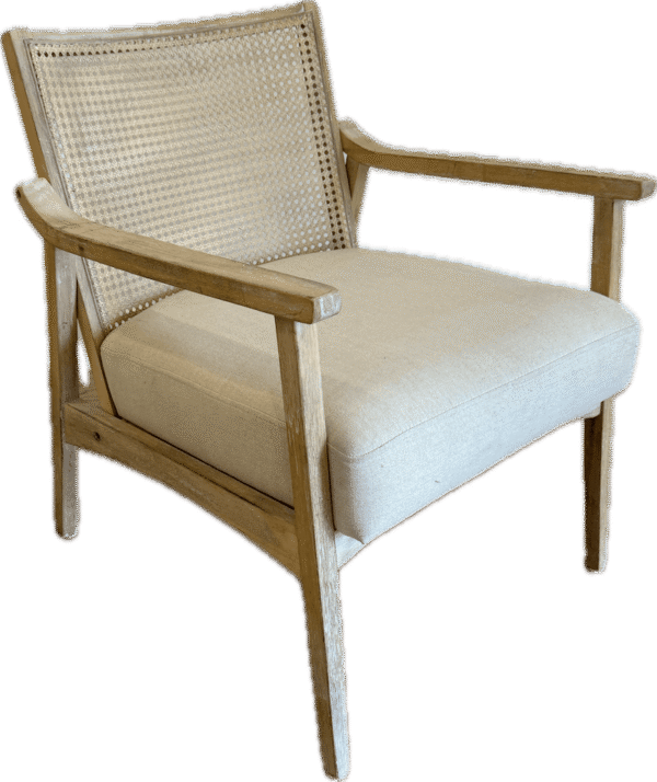 Rattan Back Accent Chair