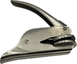 Vintage Chrome Desk Embosser Seal Press