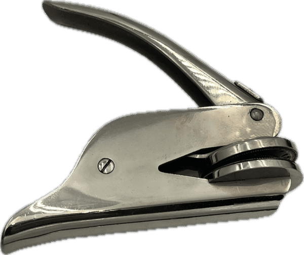 Vintage Chrome Desk Embosser Seal Press