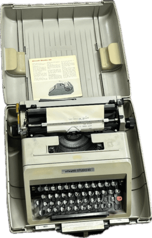 Olivetti Studio 45 Portable Typewriter with Hard Case