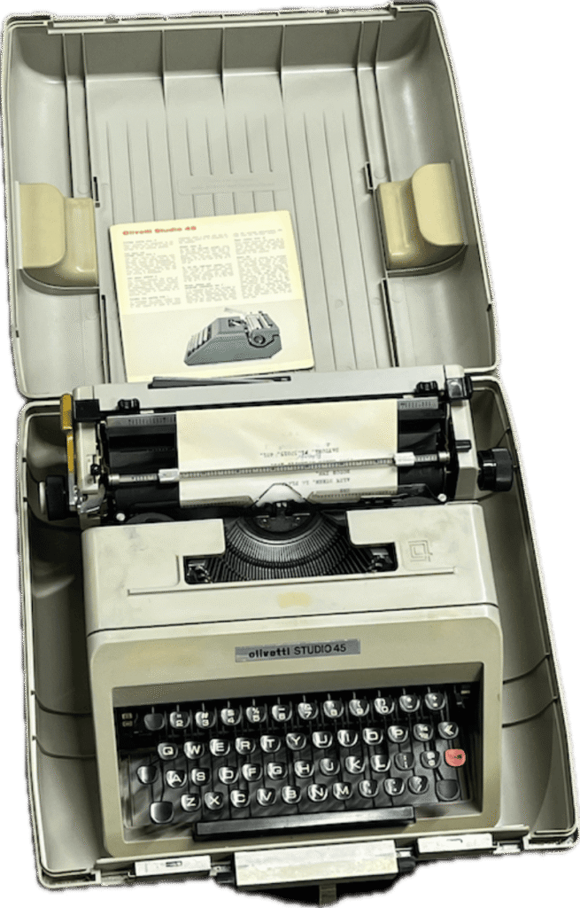 Olivetti Studio 45 Portable Typewriter with Hard Case