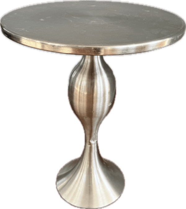 Silver Pedestal Accent Table
