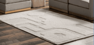 Cream Tone on Tone Geometric Rug