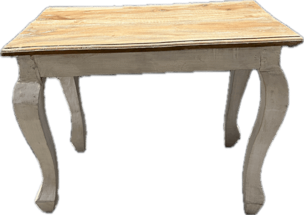 Farmhouse Wood and White Side Table