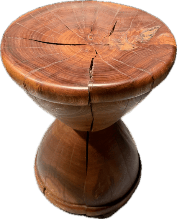 Solid Raw Wood Side Table