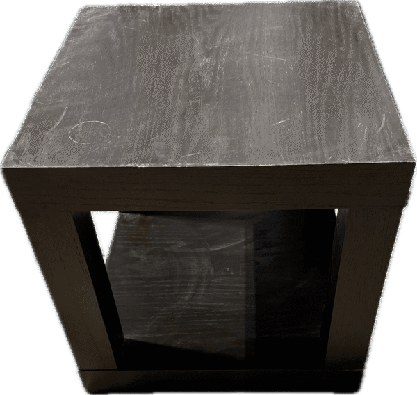 Low Dark Wood Side Table